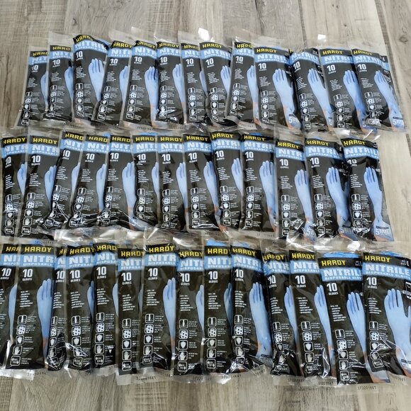 HARDY Nitrile Disposable Gloves size Large Lot of 400